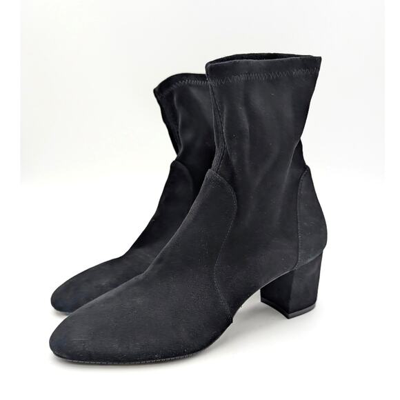 Stuart Weitzman Yuliana 60 Boots Almond Toe Women's Black Size US6B EU36.5